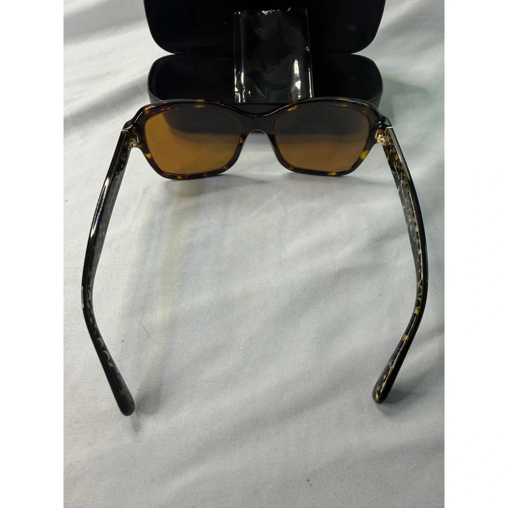 Coach Dark Tortoise Square Sunglasses Signature C Logo Prescription Lenses